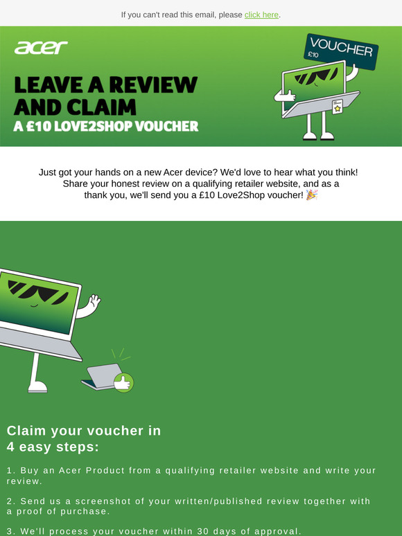 Share Your Acer Experience & Get Rewarded!
