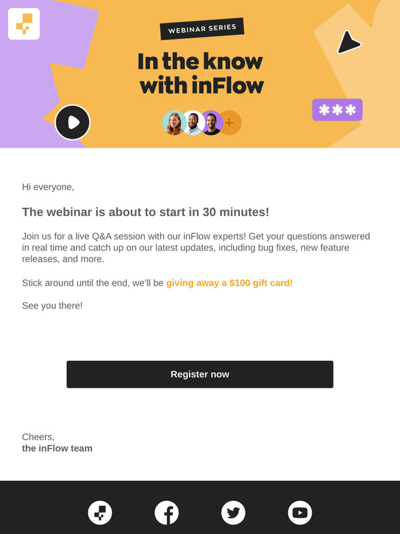 Webinar Starting Soon! inFlow: Live Q&A | What have we been up to?