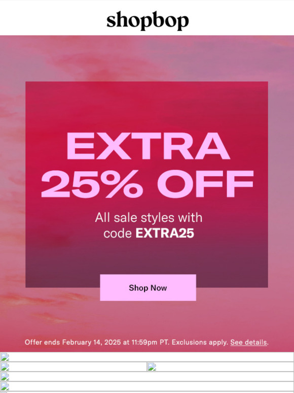 EXTRA 25% OFF—sale on sale