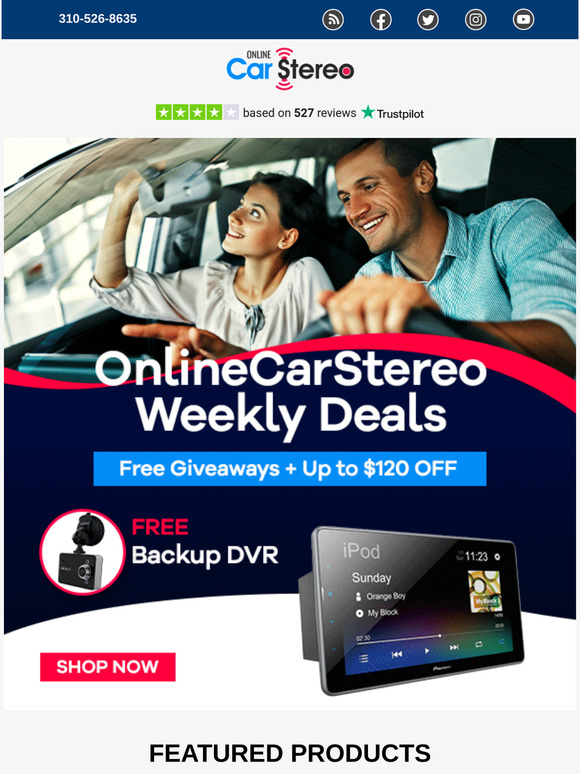 OnlineCarStereo Weekly Deals Are Here! 🎁 Enjoy Free Giveaways + Get up to $120 OFF! 💰