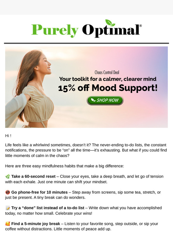 Feeling Overwhelmed? Try These Simple Mindfulness Habits (+ 15% Off!)