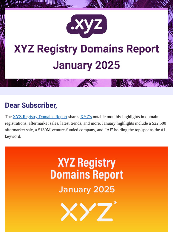 Unlock the XYZ Registry January Domains Report