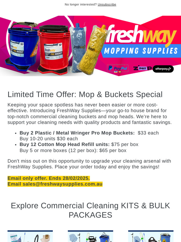 Head over to Freshway & Explore our new Range of Mopping Supplies