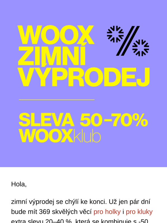 Blíží se konec výprodeje a třeskutý mráz