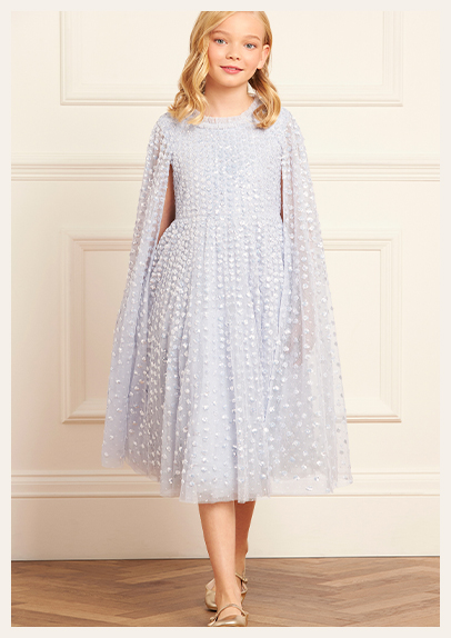 Raindrop Cape Kids Dress