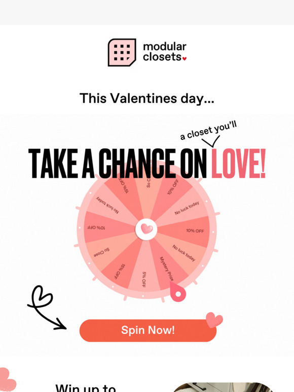 Spin the Valentine wheel and save!
