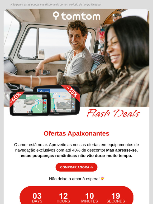 Ofertas flash do Dia de S. Valentim! Poupe até 40%