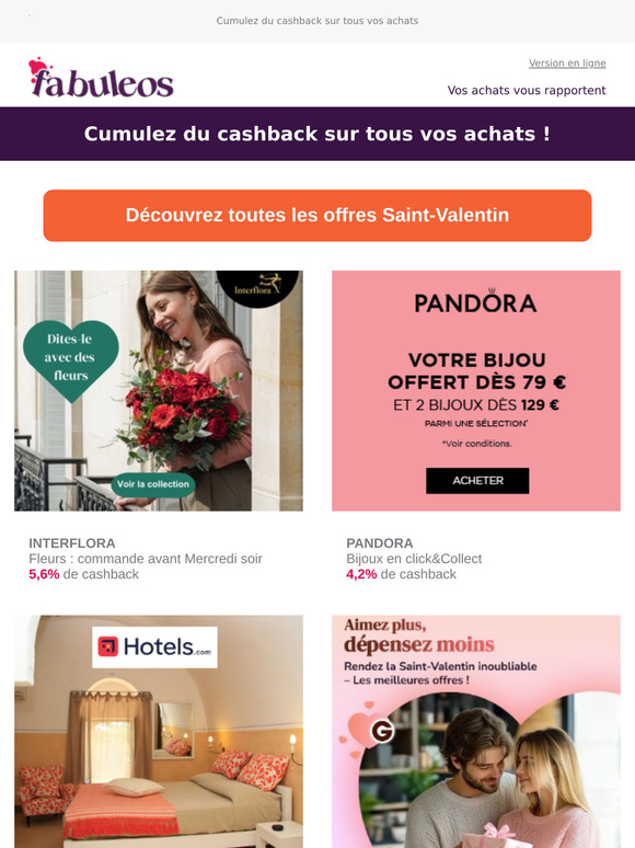Saint-Valentin, il est encore temps de ravir votre moitié 💕