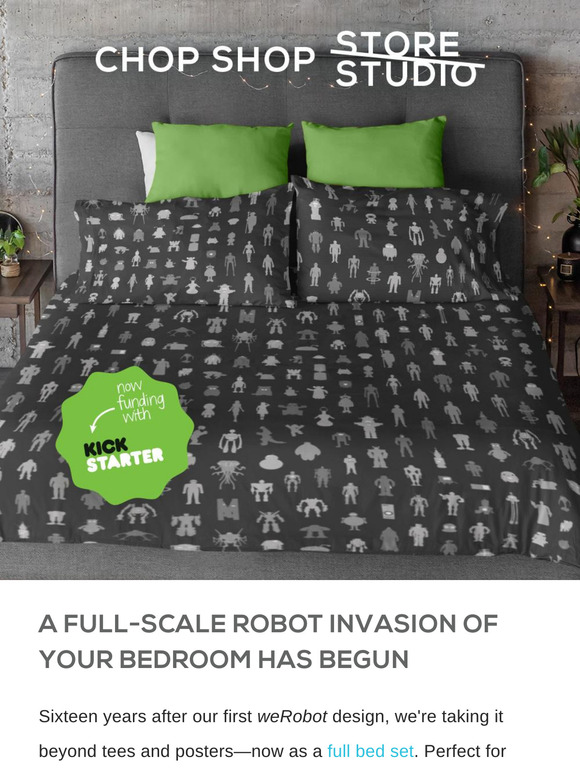 Our 101 Famous Robots Bedsheets Kickstarter Is Now Live!