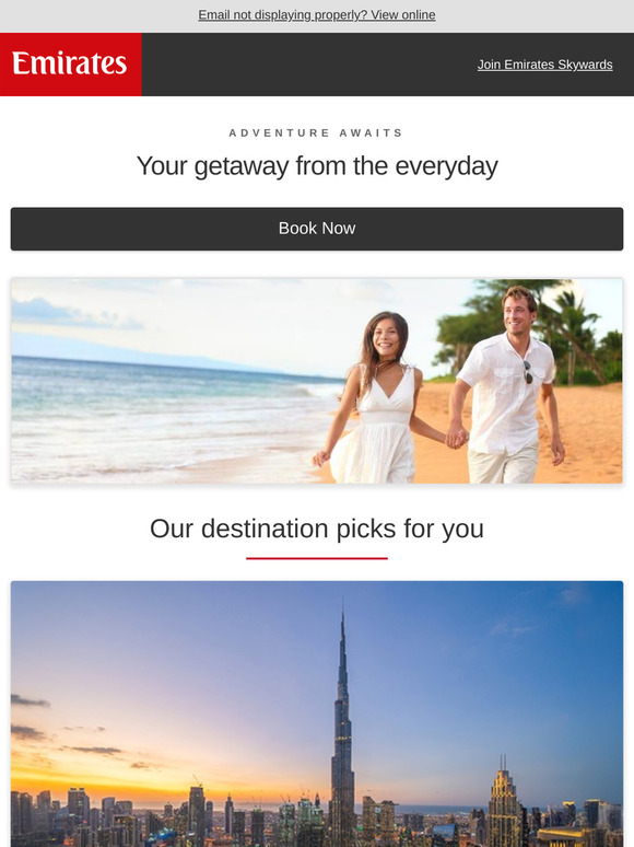 Get into a traveling mood with our featured fares