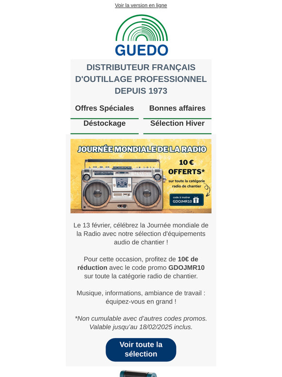 📻 10€ de réduction sur toutes les radios