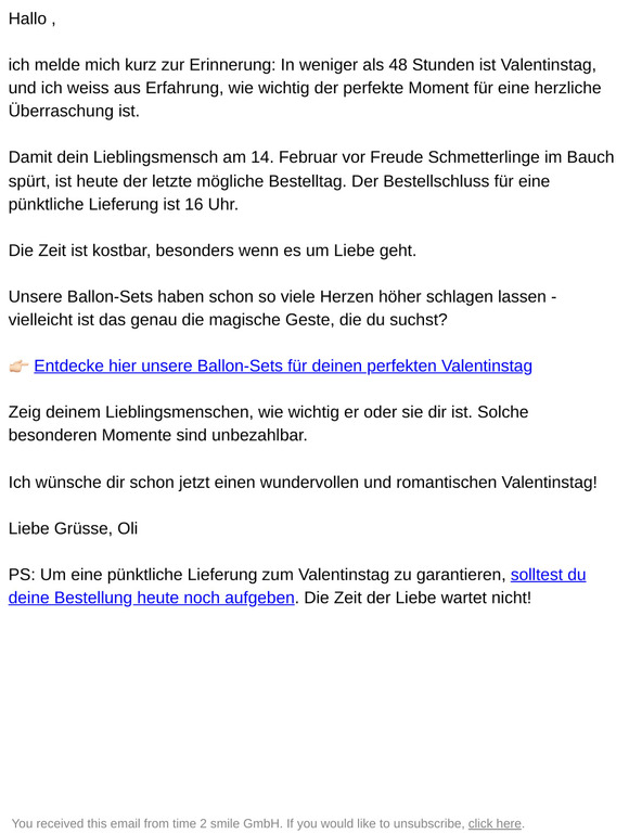 Letzte Chance: Dein Valentins-Geschenk