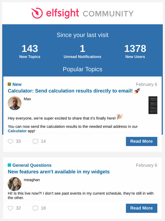 [Elfsight Community] Summary