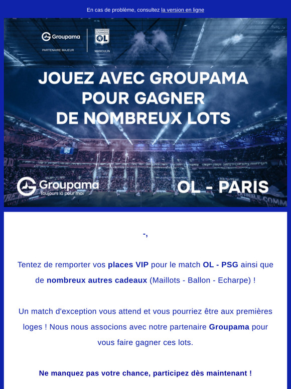 🎉 Grand Jeu OL - PSG
