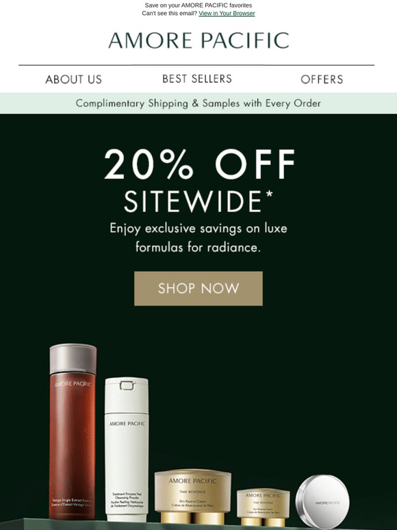 20% Off Starts Now!