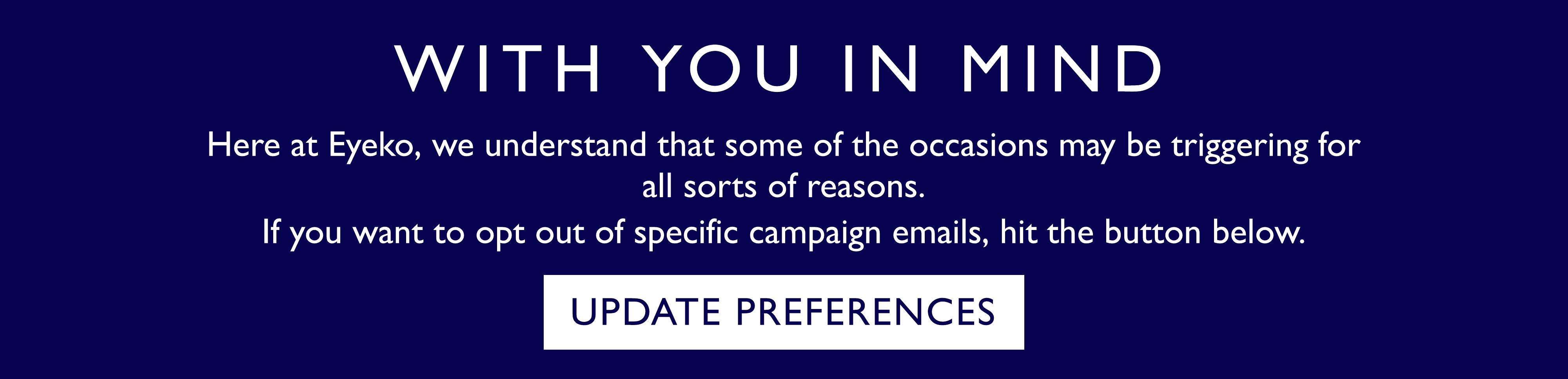 Update preferences to opt out of specific campaigns
