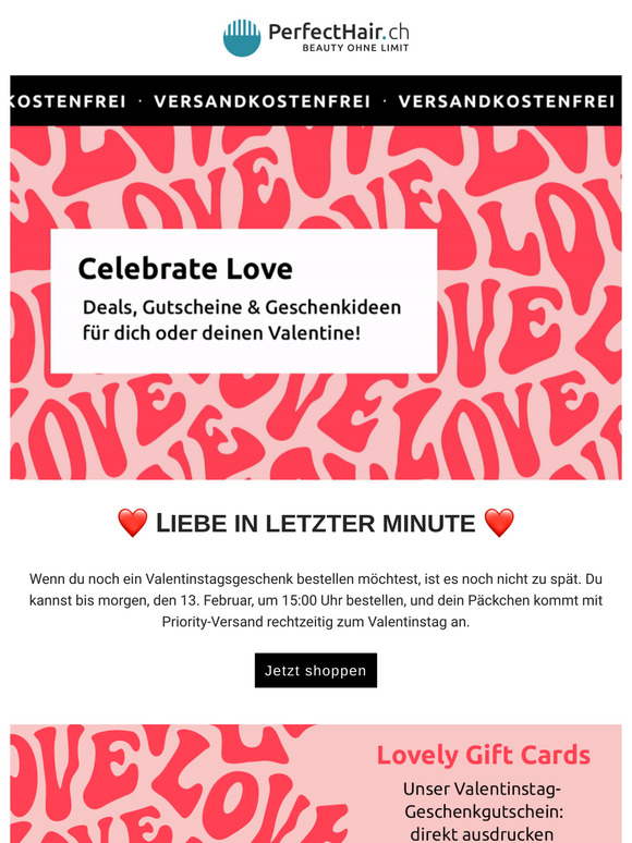 Versandkostenfreie Lieferung zum Valentinstag 💌