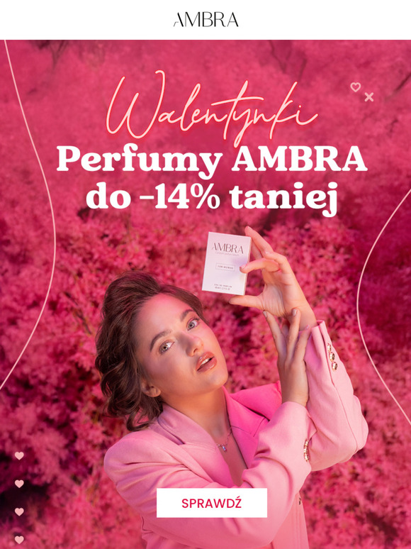 Walentynkowa promocja, aż do -14% na perfumy AMBRA!