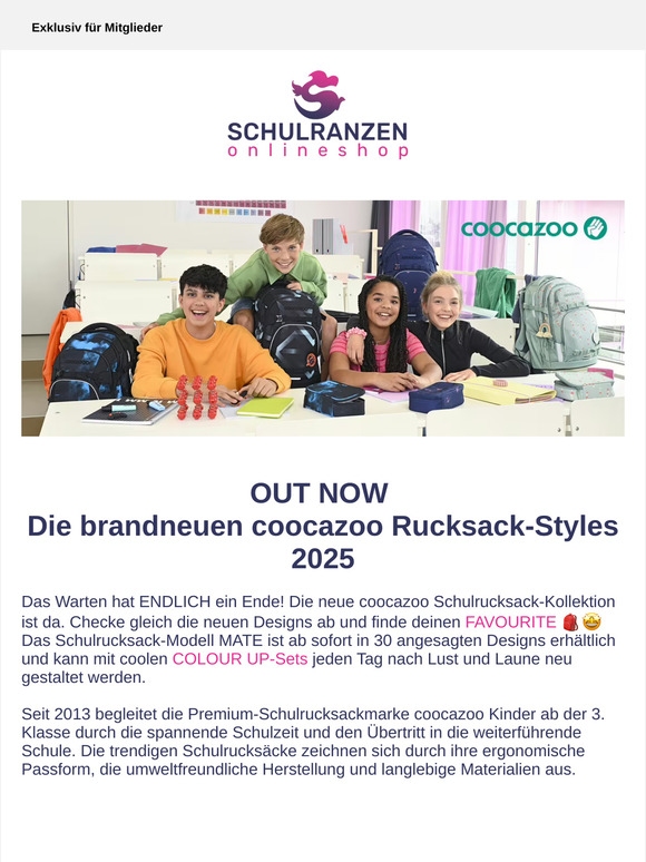 ⭐ Die coocazoo Schulrucksack-Kollektion 2025 ist da! ⭐