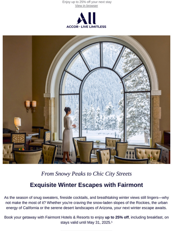 Winter getaway or spring escape, —?
