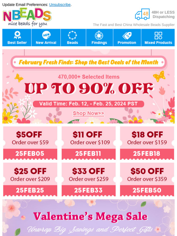February Fresh Finds! UP TO 90% OFF +  Shipping Discount