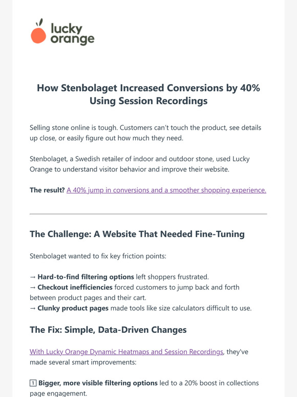 How Stenbolaget Increased Conversions by 40%