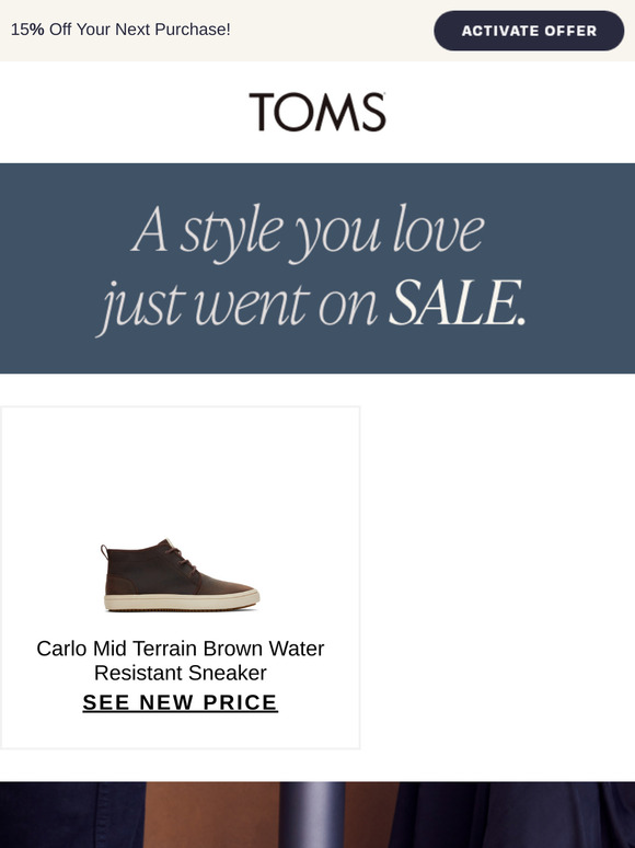 📢 Price Drop on Carlo Mid Terrain Brown Water Resistant Sneaker!