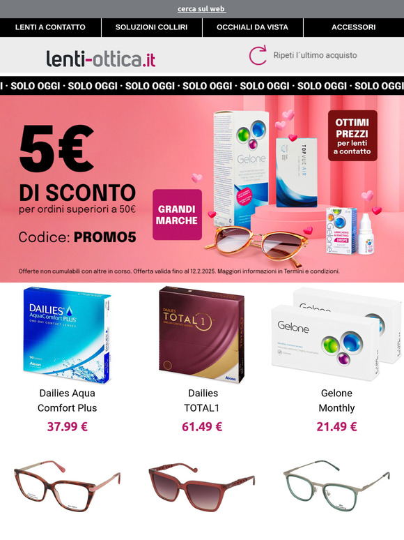 ⏰Solo fino a mezzanotte: se acquisti oltre 50€, ricevi in regalo 5€