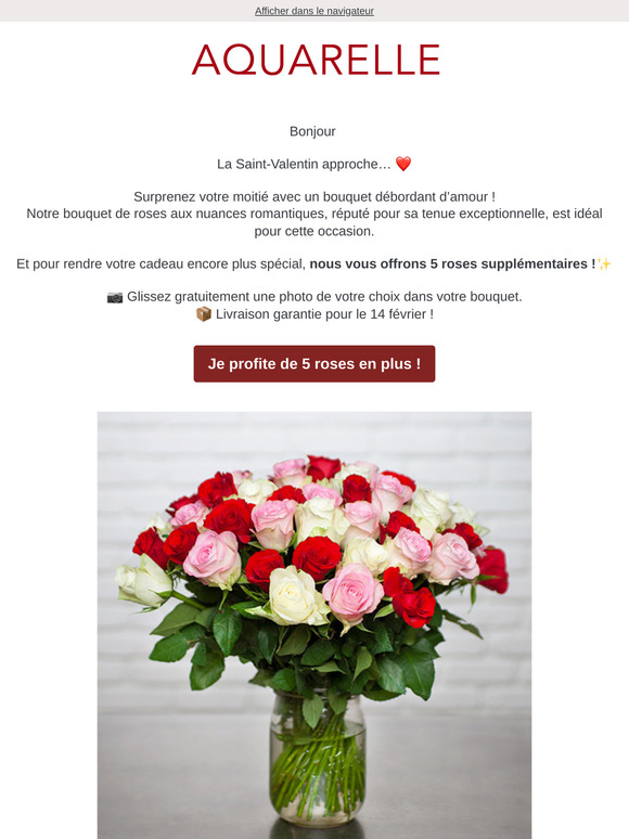 Livraison garantie pour la Saint-Valentin 💕
