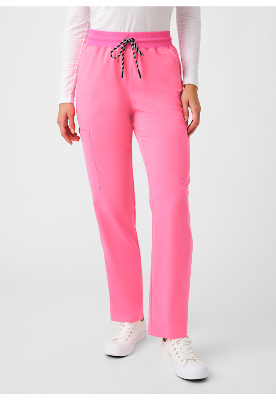 Beyond Happy Carefree 6-Pocket Elastic Waistband Cargo Scrub Pant