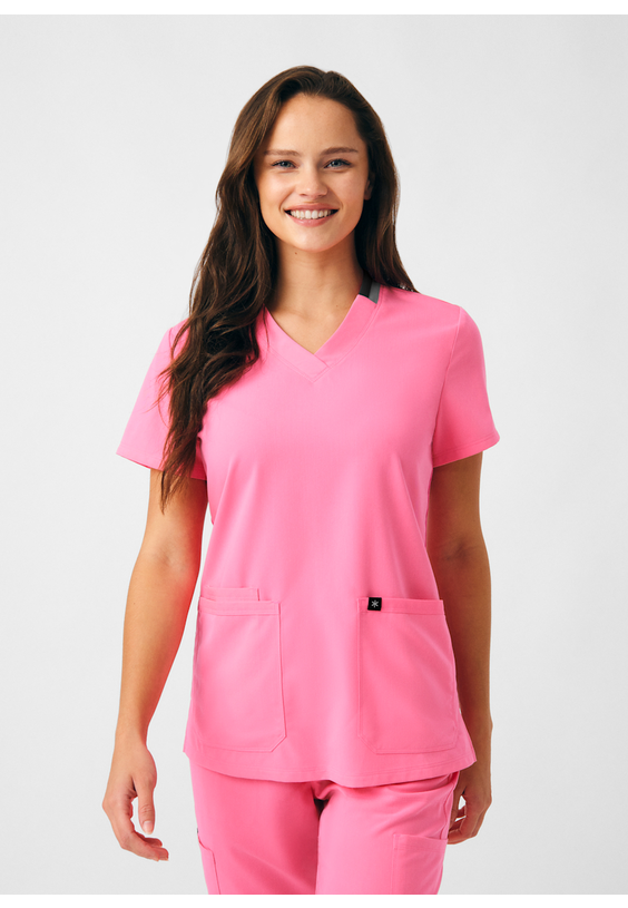 Beyond Happy 3-Pocket Dream V-Neck Scrub Top