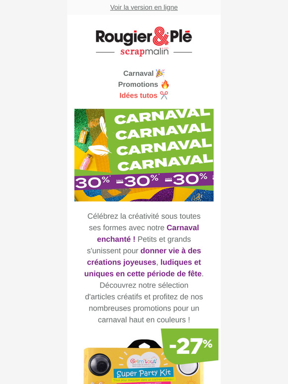 Des masques, des paillettes et des réductions 🎉