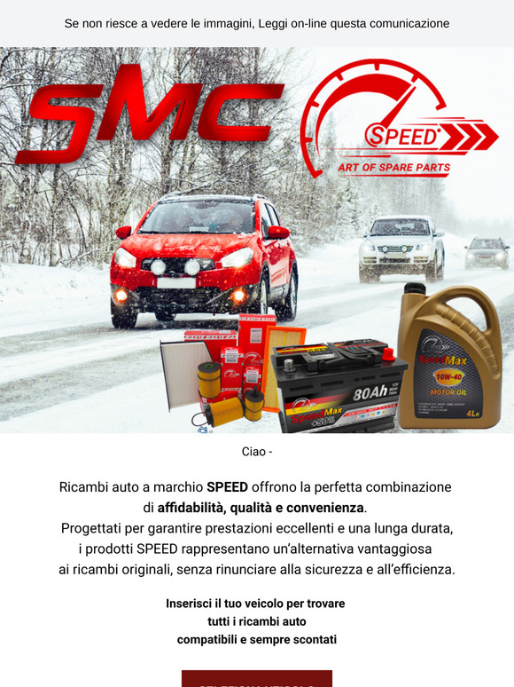 ❄️ Sconti invernali sui ricambi auto SPEED! Risparmia ora