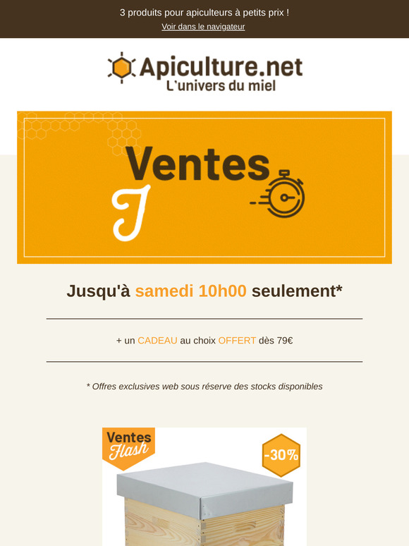☆ Flash 48h : -30% sur la ruche à tenons Dadant 10 cadres