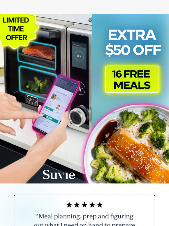 Limited Inventory: Extra $50 OFF + 16 FREE MEALS