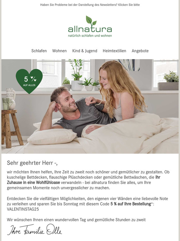 5 % zum Valentinstag geschenkt! 💝