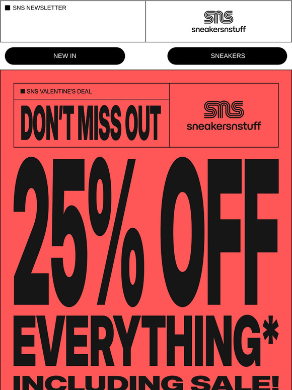 SNS VALENTINE'S DEAL ❤️ 25% OFF EVERYTHING!