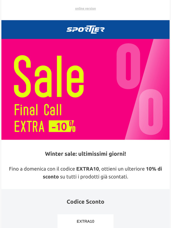 -10% extra Winter Sale ⏳