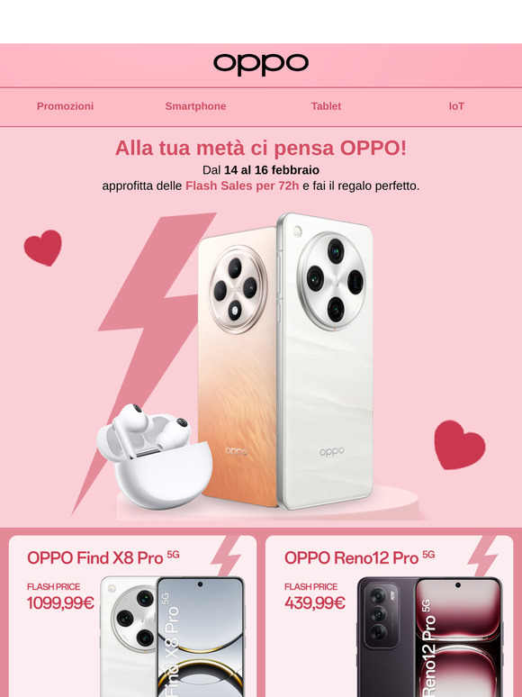 Festeggia l’amore con le promozioni esclusive di OPPO!