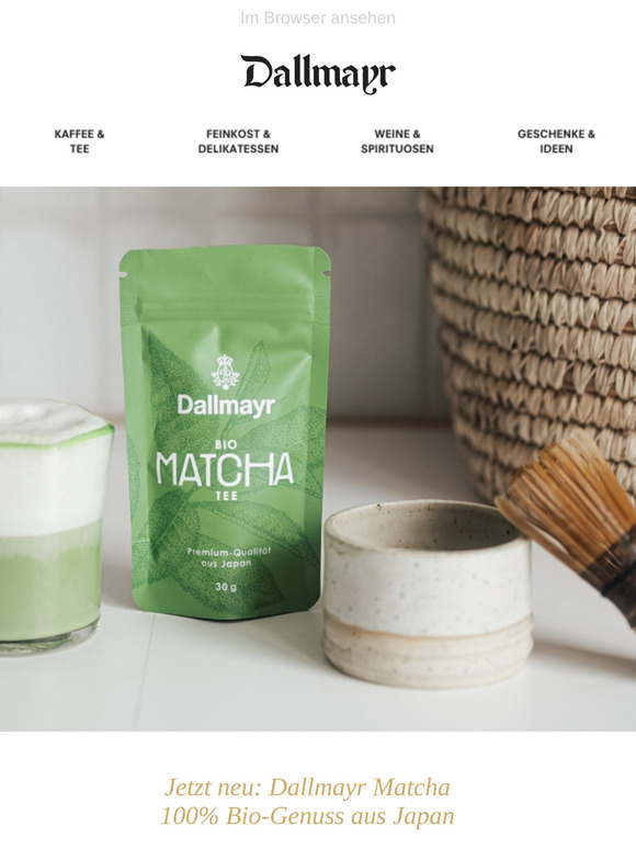 Dallmayr Matcha Bio - jetzt neu im Sortiment