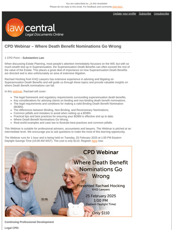 CPD Webinar – Where Death Benefit Nominations Go Wrong