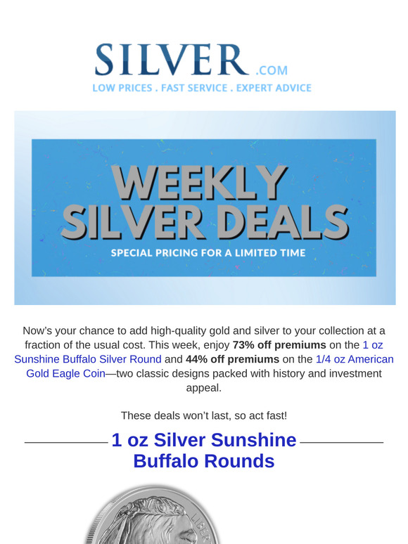 Stack More, Pay Less – Up to 73% Off Premiums on Gold & Silver