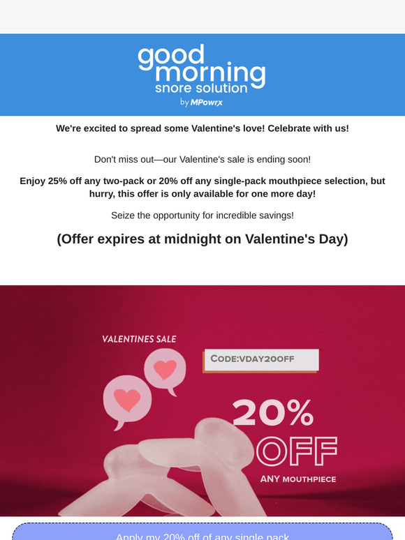 Last chance for your special Valentines savings of up to 25% 👩‍❤️‍👩