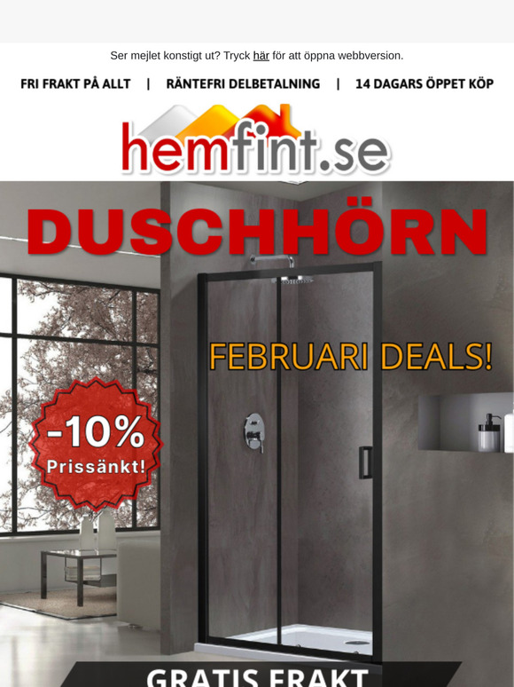 Erbjudande på Duschhörn 🚿