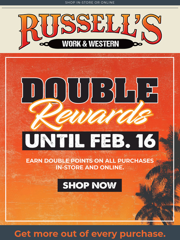Don't Miss Out - Double Rewards on Every Purchase!