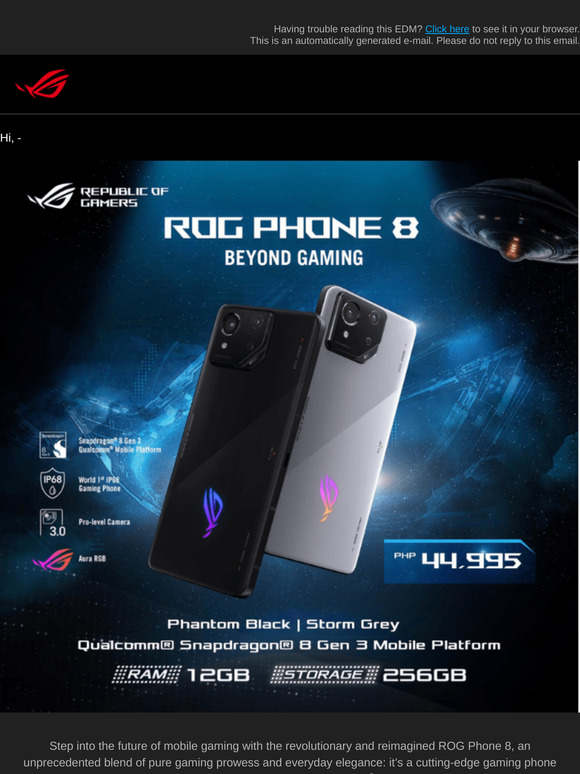 Beyond Gaming - ROG Phone 8 at ₱49,995!