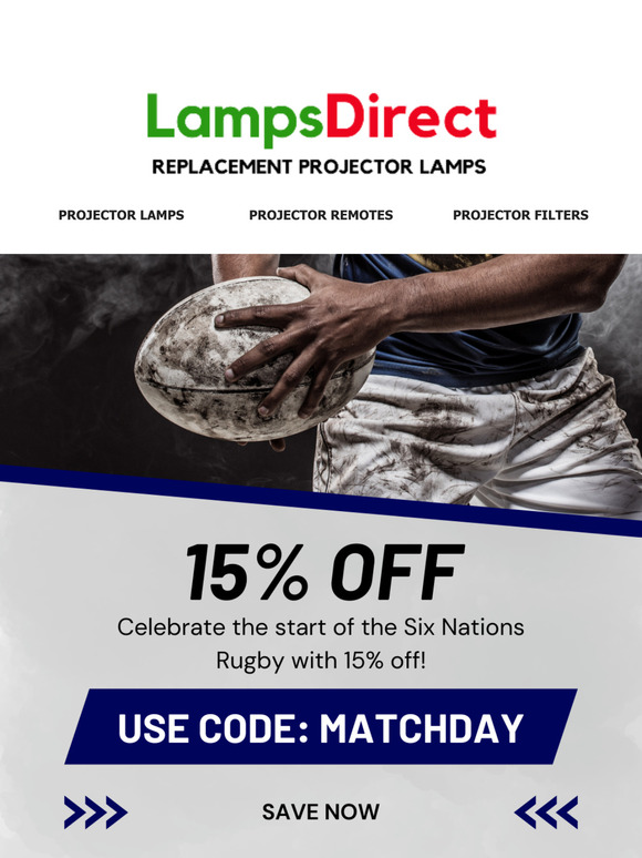 🏉 Get Your Game On - Save 15%!