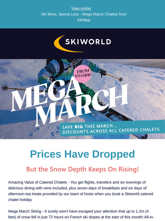 🏔️ Snow’s Falling, Prices Are Too – Up to 50% off Chalet Holidays