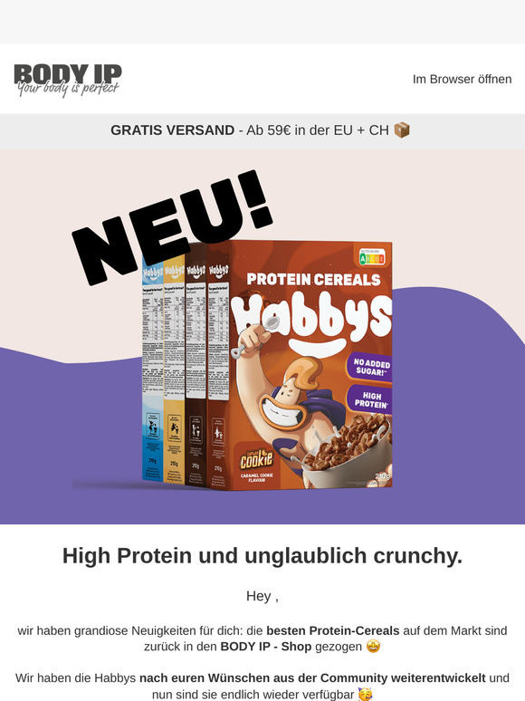 -15% auf Protein Cereals 🤩 Vegan und ohne künstliche Süßstoffe 😋💪