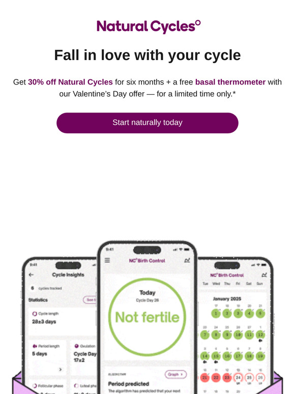 Get 30% off NC° for six months and fall in love with your body, naturally 💜